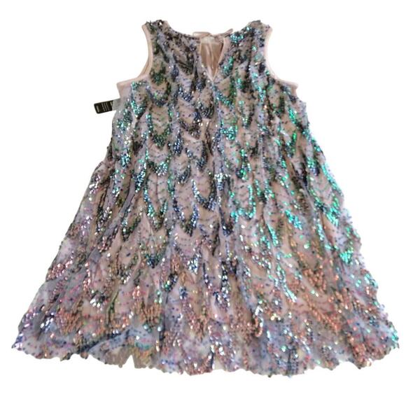 Torrid Mini Sequin Mesh Shift Dress Size 12 0 NWT Purple Party Shimmer New - Picture 11 of 11